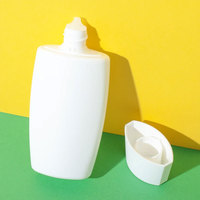 Flacon ovale compressible en PEHD de 30 ml, 30 g, pour écran solaire, emballage cosmétique format voyage avec bouchon à vis