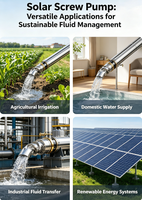 Pompe solaire immergée 48V à courant continu de conception compacte, type vis JC, 550W, avec tests de qualité rigoureux et protections multiples intégrées