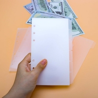 Pochette de classeur A7 A6 A5 à ouverture latérale, enveloppe à monnaie, organisateur de billets en plastique à 4, 6 ou 7 onglets, feuille de protection pour billets à 6 trous