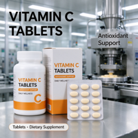 Comprimés d'acide ascorbique de haute pureté, vitamine C, complément nutritionnel halal, matière première de qualité supérieure