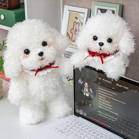 Boneka Anjing Lucu, Mainan Plushie Custom, Boneka Hewan Kartun Lembut, Isi Kapas PP, Pereda Stres, Hadiah Ulang Tahun Anak, Boneka Anjing Putih