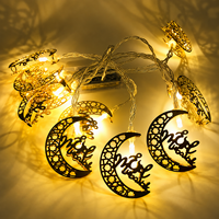 Décorations de Ramadan en gros Pafu, Eid Mubarak, guirlande lumineuse LED en forme de croissant de lune blanc chaud