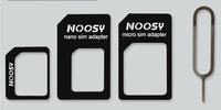 Kit Adaptador de Tarjeta SIM 4 en 1 con Herramienta de Extracción, Convertidor de Nano/Micro a SIM Estándar