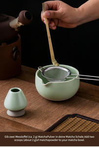 Kit de Matcha Japonés con Logotipo Personalizado, Incluye un Tazón y Dos Tazas, Diseño Especial para Batidor de Matcha Baibenli, Juego de Té con Batidor de Matcha - Product Image 5