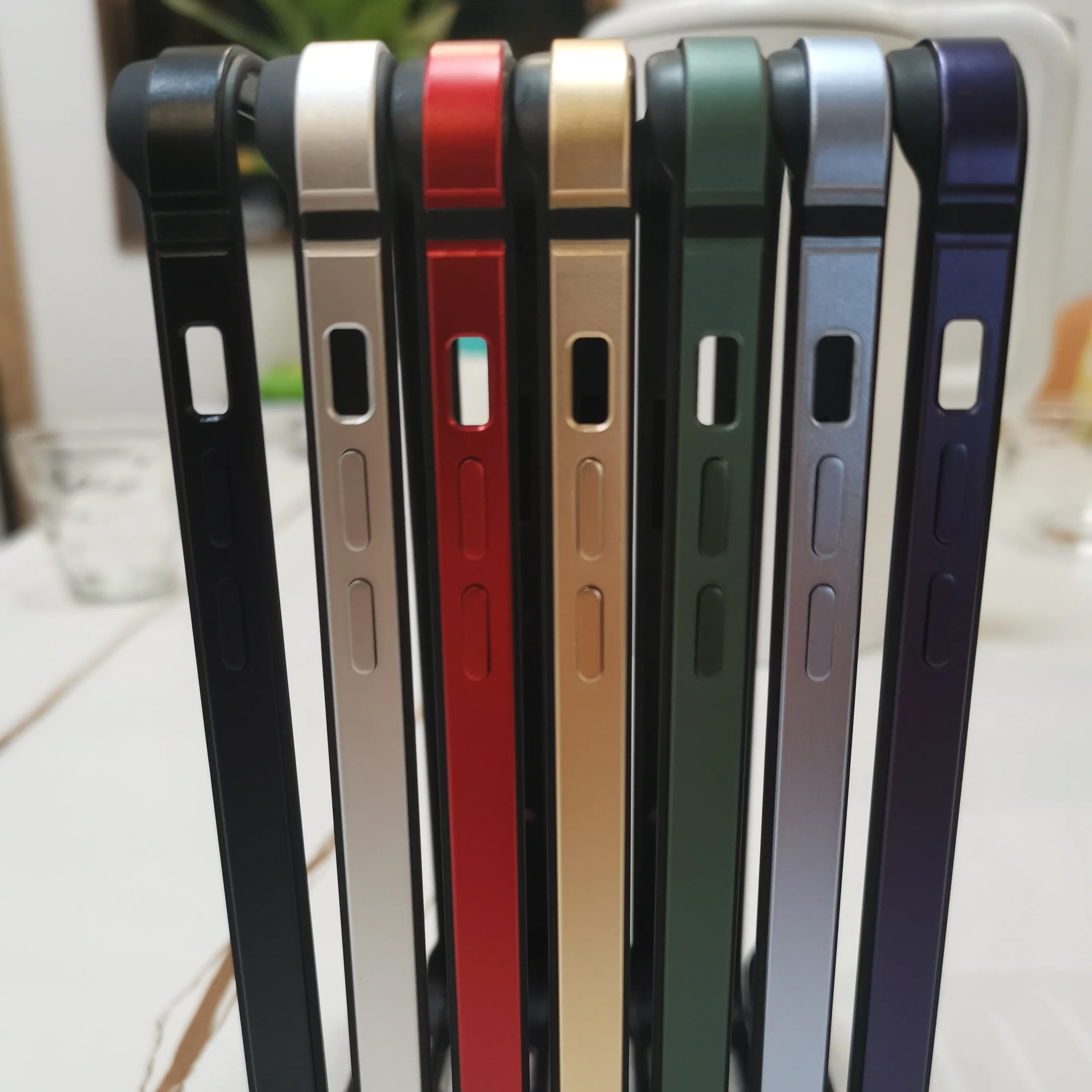 For iPhone 14 frame bumper Hard Slim Thin Metal Bumper for iPhone 14 Pro Max Aluminum Frame Case