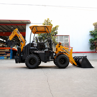 Traktor Backhoe Loader 4x4 EPA 4 Wheel Drive Baru, Traktor Backhoe Loader 4x4 untuk Dijual