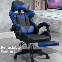 Chaise de jeu de style exécutif ergonomique moderne confortable en cuir synthétique avec repose-pieds en gros