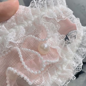 Perro sin mangas de algodón <span class=keywords><strong>puro</strong></span> con volantes manga con bordes raza pequeña Teddy Bichon maltés lindo rosa perla estilo de otoño - Product Image 6