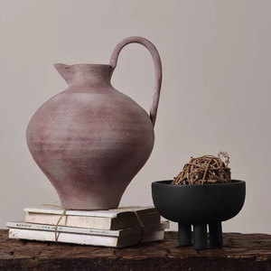 <span class=keywords><strong>Vaso</strong></span> Decorativo <span class=keywords><strong>in</strong></span> Stile Wabi-Sabi Nordico Vintage <span class=keywords><strong>in</strong></span> Materiale Composito per Arredamento Casa e Scrivania - Product Image 2