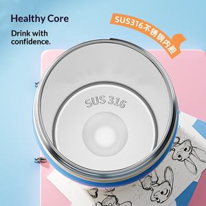 Vaso Térmico al Vacío, Taza de Regalo para Estudiantes, Taza Infantil de Dibujos Animados de Doble Bebida para Mujer de Alta Gama - Product Image 4