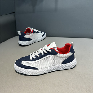 Nouvelles chaussures d'été en maille respirante et anti-odeurs <span class=keywords><strong>de</strong></span> <span class=keywords><strong>marque</strong></span> <span class=keywords><strong>américaine</strong></span> pour hommes Trendy Versatile White Lace-Up Casual Shoes for - Product Image 2
