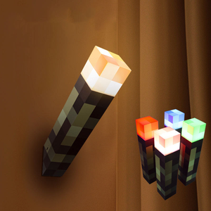 Lámpara <span class=keywords><strong>Minecraft</strong></span> LED, luz nocturna, recargable por USB, decoración para dormitorio, lámpara de mesa, fuente de luz, ambiente decorativo, regalo de cumpleaños - Product Image 4