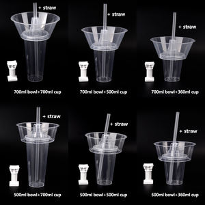 Da asporto 2 in 1 bicchieri di plastica usa e getta pollo fritto ciotola per Snack tazza per bevande Snack e tazza per bevande - Product Image 6