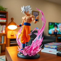 Figura de Anime Dragon Bell Ultra Instinct Goku con Cabello Blanco, Tamaño Pequeño, Modelo Saiyan, Juguete Decorativo, Venta al Por Mayor