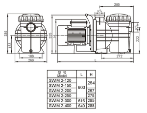 บริการอุปกรณ์ปรับปรุงสระว่ายน้ำ Huaxi 0.5HP 1HP 1.5HP 2HP 2.5HP 3HP 4HP ระบบหมุนเวียนน้ำในสระ ปั๊มน้ำหมุนเวียนในสระ - Product Image 6