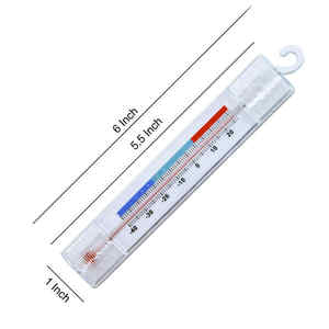 रेफ्रिजरेटर फ्रीजर थर्मामीटर फांसी हुक के साथ, -40 से 40 तक, तरल ग्लास तापमान गेज - Product Image 2