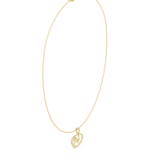 Stylish Minimal Swirl Orbit Pave Diamond Circular Solitaire Pendant <b>Necklace</b> Fine Jewelry for Women Gift Available at Best Price - Product Image 3