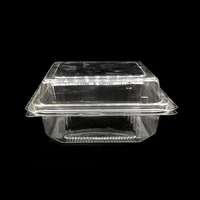 Emballage sous Blister, récipient alimentaire jetable, boîte en plastique carrée transparente avec couvercle