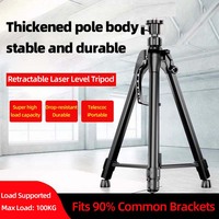 Trépied en alliage d'aluminium extensible, réglable, haute résistance, durable, avec niveau laser