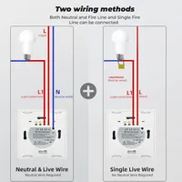 L'UE nous Tuya WiFi + RF433 interrupteur de lumière intelligente interrupteur tactile mural