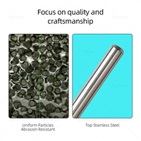 HYTOOS Forets à ongles diamantés à bourgeons pointus Chrome Pro Russian Cuticle Bit pour perceuses Nettoyeur de peau morte Outil de pré-traitement des ongles