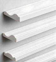 Plinthe décorative pour la maison, blanche, apprêtée, imperméable, facile à installer, en PS, haute densité
