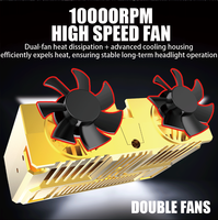 Luces LED Súper Brillantes para Parrilla de Coche, 4 Lentes A12, 200W, 20000LM, 6000K, Ventiladores Silenciosos, 9-30V, Canbus, IP68, para Coche y SUV