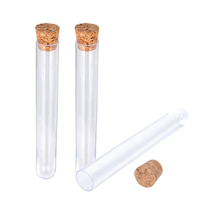 Plastic Test Tubes with Cork Stoppers Plastic