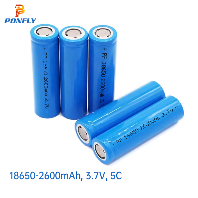 PONFLY ICR 21700 Cell Battery 3.7V 5C 2600mAh 300 Cycle Life CE/RoHS Certified Li-Ion for E-bike Scooters