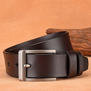 Cinturón con hebilla <span class=keywords><strong>para</strong></span> <span class=keywords><strong>hombre</strong></span>, <span class=keywords><strong>cinturones</strong></span> de cuero genuino <span class=keywords><strong>para</strong></span> <span class=keywords><strong>hombre</strong></span>, cinturón vaquero de piel de vaca, logotipo personalizado OEM de fábrica LQbelt - Product Image 2