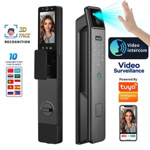 Serrure Intelligente Tuya Handily avec 2 Caméras, Reconnaissance Faciale 3D, Voix Russe, Déverrouillage par Carte, Empreinte Digitale et Palme pour Porte Principale - Product Image 1