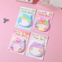 Mignon animal Notes autocollantes planificateur papier bloc-notes dessin animé autocollants bloc-notes collant papeterie