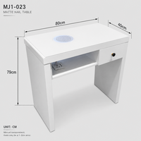 Table de manucure professionnelle anti-rayures en laque mate de 80 cm, table à ongles pour une seule personne avec tiroir de rangement, directement de l'usine