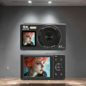 Caméra selfie 5K HD avec zoom numérique 18x, mise au point automatique et lumière d'appoint LED, compatible YouTube/TikTok, utilise une carte SD - Product Image 3