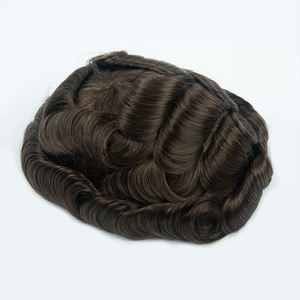 Tupés de Cabello Gris Estilo Moderno 20x25 para Hombres Mayores, Base de Piel Delgada Completa 0608mm 1B20 1B30 - Product Image 1