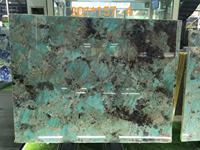 Comptoir en granit amazonite vert au design de luxe amazonite quartz granit turquoise taille personnalisée pour le salon de la villa