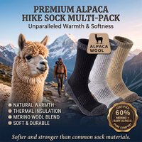 Chaussettes de travail renforcées personnalisées OEM, chaussettes thermiques d'hiver chaudes en laine d'alpaga pour la course à pied et la randonnée, pour hommes et femmes