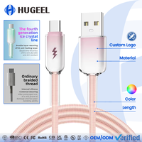 Câble Type-C 3ft 6ft 10ft, câble de charge rapide 65W, câble de données USB C, câbles de charge en nylon tressé de haute qualité pour téléphone, tablette, ordinateur portable