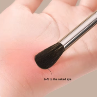 Ensemble de 6 pinceaux à maquillage pour les yeux en bois naturel pour débutants, pour estomper les détails, pinceaux à fard à paupières Aegyo-sal