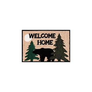 Paillasson de bienvenue rectangulaire d'intérieur à motif traditionnel, résistant aux taches, en fibre de polyester - Product Image 2