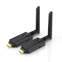 Émetteur et Récepteur Sans Fil 1080P Mini Format avec Longue Portée 200M/656FT 1TX vers 2RX