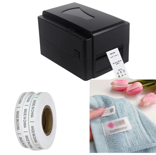 Fabric Label Printer Clothing Satin Sleeve Name Tag Makerprinter Towel Wash Labels Textile Printer Ribbon Printing Machine