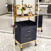 Chariot de beauté en bois moderne de haute qualité, chariot de salon, meubles en solde pour le salon, la salle de bain, l'hôtel