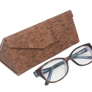 Wholesale Sunglasses Cases Portable Vegan Cork Eyeglasses Pouch Folding Luxury Eye Glasses Packaging with Custom logo - Product Image 3