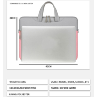 Sac à bandoulière pour ordinateur portable en tissu Oxford imperméable, avec fermeture éclair dorsale et design color-block, nouveau modèle pour ordinateurs portables