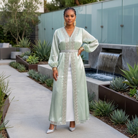 Ensemble Abaya pour femmes musulmanes, élégant et luxueux, robes de soirée, vêtements ethniques traditionnels d'automne