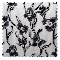 Tissu Jacquard de Luxe, Tissu Chenille Double Face à Motifs Floraux 3D, Doux et Lourd, pour Abaya de Haute Couture, Robe Formelle, Couture