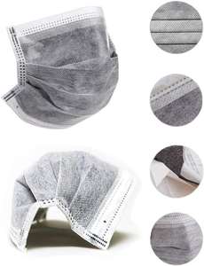 SJ grosir masker wajah karbon aktif 4 lapis Masker Wajah karbon aktif kedap debu sekali pakai - Product Image 2