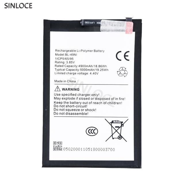 SINLOCE Wholesale High Quality 5000mAh Rechargeable Lithium Battery for Itel A50/A60/A70/BL-49NI Mobile Phones-in Stock