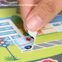 Autocollants en gel, livre silencieux, bricolage, scrapbooking amusant, scène, jouets éducatifs, animaux, supermarché, papier, personnalisable